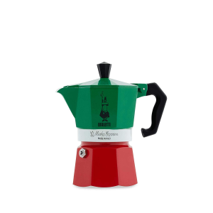 Bialetti Moka Express Italia 3 személyes kotyogós kávéfőző - Zöld/Fehér/Piros