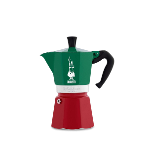 Bialetti Moka Express Italia 6 személyes kotyogós kávéfőző - Zöld/Fehér/Piros
