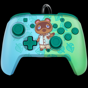 PDP Faceoff Deluxe+ Animal Crossing Tom Nook Rematch Vezetékes Controller - Kék/Zöld (Nintendo Switch)