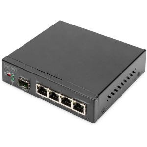 Digitus Switch 4Port Gigabit 1SFP Uplinks schwarz (DN-80120)