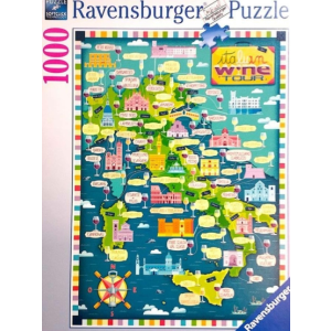 Ravensburger 1000 db-os puzzle - Map of Italy - Wines (17606)