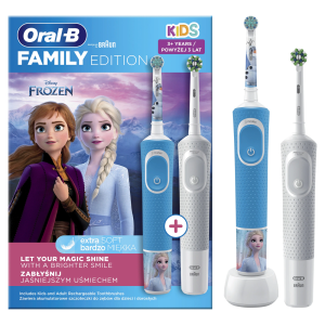 Oral-B D100 Kids Frozen + Vitality Pro D103 Elektroms fogkefe (2db) (D100 KIDS FROZEN)