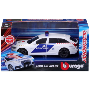 BBurago 1 /43 Audi A6 szirénázó magyar rendőrautó (18-31083)