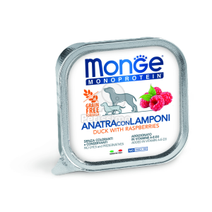  Monge Dog Monoprotein Fruits paté - kacsa, málna 150 g