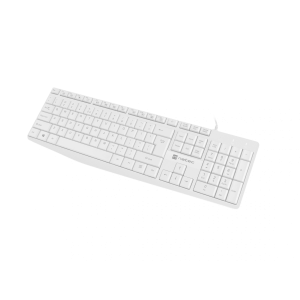 Natec Nautilus USB Slim Billentyűzet Fehér - Angol (US) (NKL-1951)