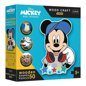 Trefl Wood Craft Junior: Disney Mickey egér világa fa puzzle 50 db-os – Trefl