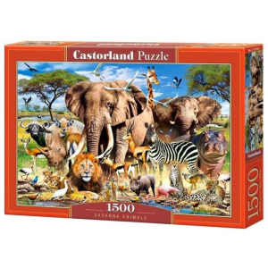 Castorland 1500 db-os puzzle - A szavanna állatai (C-151950)