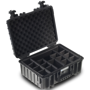 B&W Type 5000 Fotós bőrönd elválasztókkal - Fekete (5000/B/RPD)