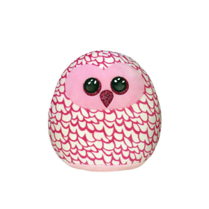 Ty. Ty Squish-a-Boos párna alakú plüss figura PINKY, 22 cm - rózsaszín bagoly