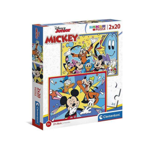 Clementoni Mickey egér és barátai Supercolor 2 az 1-ben puzzle 2x20db-os - Clementoni
