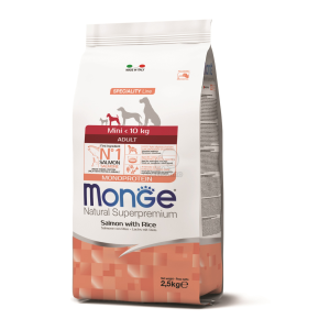  Monge Speciality Line Mini Adult Monoprotein száraz kutyatáp - lazac, rizs 2,5 kg
