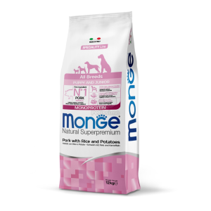  Monge Speciality Line All Breeds Puppy & Junior Monoprotein száraz kutyatáp - sertés, rizs és burgonya 12 kg