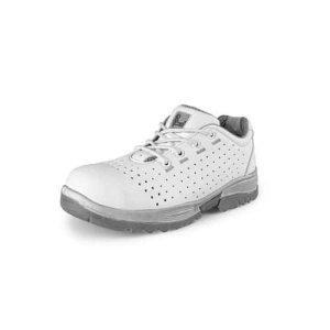 Manutan Alacsony cipő LINDEN O1, perforált, fehér, 45-ös méret