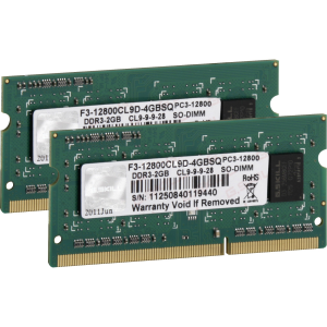 G.Skill 4GB /1600 DDR3 Notebook RAM KIT (2x2GB) (F3-12800CL9D-4GBSQ)
