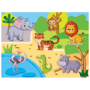 Smily Play ZOO - 7 darabos puzzle (SPW83613)