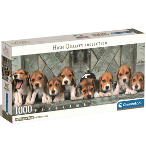 Clementoni Beagle kutyusok 1000 db-os panoráma puzzle 98×33 cm – Clementoni