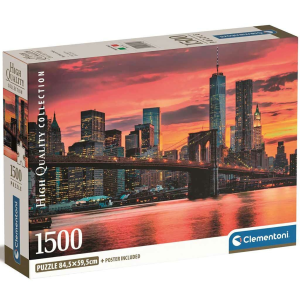 Clementoni Híd az alkonyatban 1500 db-os HQC puzzle 84,5×59,5 cm – Clementoni