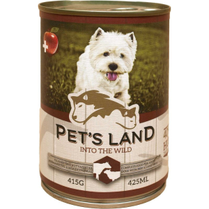 Pet&#039;s Land Pet s Land Dog Konzerv Marhamáj-Bárányhús almával 415g