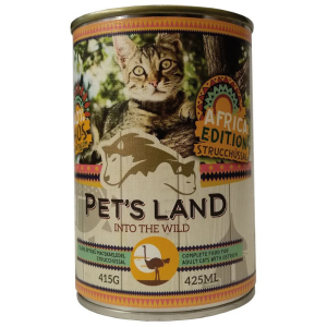 Pet&#039;s Land Pet s Land Cat konzerv Strucchússal Africa Edition 415gr