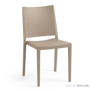 Rojaplast Nagy teherbírású rakásolható UV álló műanyag kerti szék,barnás-szürke - MOSK