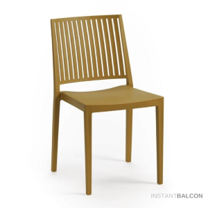 Rojaplast Nagy teherbírású rakásolható UV álló műanyag kerti szék,barna - Bars