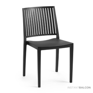 Rojaplast Nagy teherbírású rakásolható UV álló műanyag kerti szék,fekete - Bars