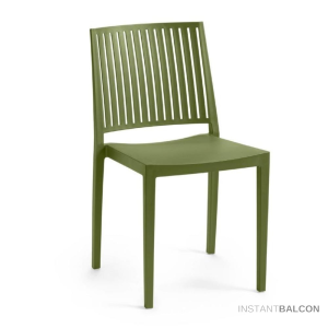 Rojaplast Nagy teherbírású rakásolható UV álló műanyag kerti szék,olivazöld - Bars