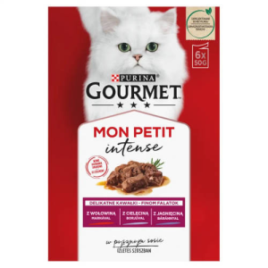 Mars-Nestlé Gourmet Mon Petit (marha,borjú,bárány) nedvestáp - macskák részére (6x50g)