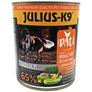 JULIUS-K9 PETFOOD JULIUS K-9 konzerv kutya 800g Baromfi-spirulina (Poultry+Spirulina)