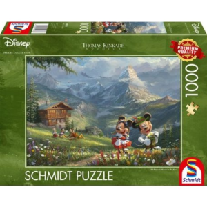 Schmidt 1000 db-os puzzle - Mickey and Minnie in the Alps, Thomas Kinkade (59938)