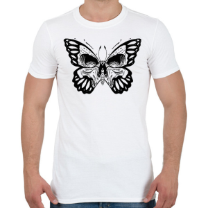 PRINTFASHION Koponyás pillangó - Férfi póló - Fehér