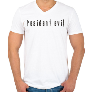 PRINTFASHION Resident Evil - black - Férfi V-nyakú póló - Fehér