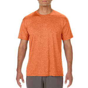 GILDAN Rövid ujjú Actíve Fit férfi sport póló, Gildan GI46000, Heather Sport Orange-S