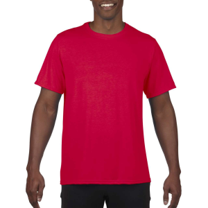 GILDAN Rövid ujjú Actíve Fit férfi sport póló, Gildan GI46000, Sport Scarlet Red-S
