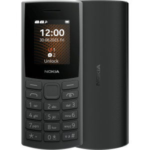 Nokia 105 4G (2023) mobiltelefon, dual sim, sötétszürke, kártyafüggetlen, magyar menüs, 1 napos