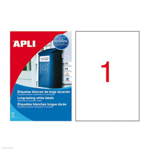 APLI Etikett 210x297 mm 1p. vízálló 100db/csomag 100ív Apli